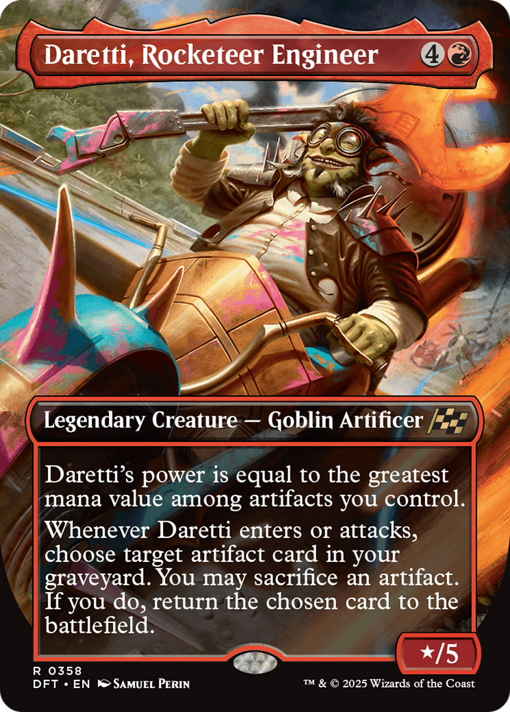 Daretti, Rocketeer Engineer (Borderless) [Aetherdrift] Foil
