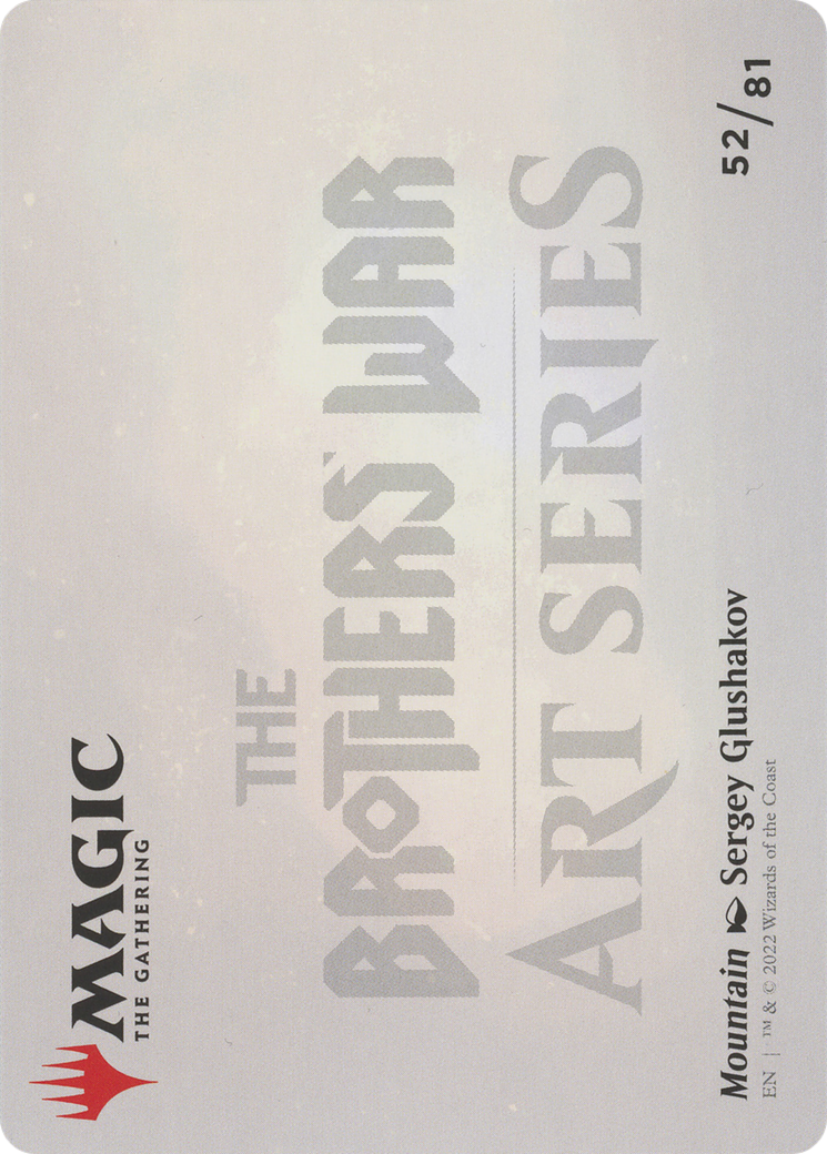 Mountain // Mountain  [The Brothers' War Art Series] (Borderless) Foil
