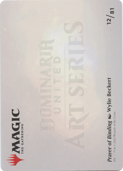Prayer of Binding // Prayer of Binding  [Dominaria United Art Series] (Borderless) Foil