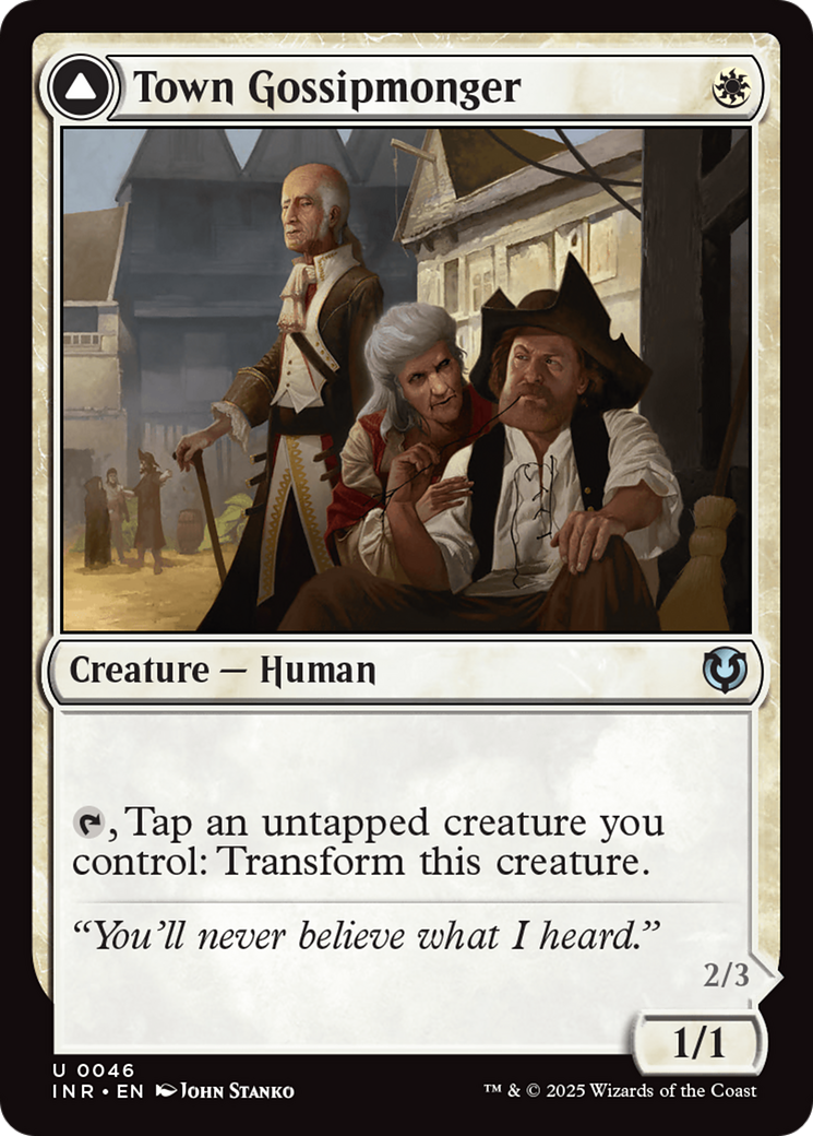 Town Gossipmonger // Incited Rabble [Innistrad Remastered] Foil