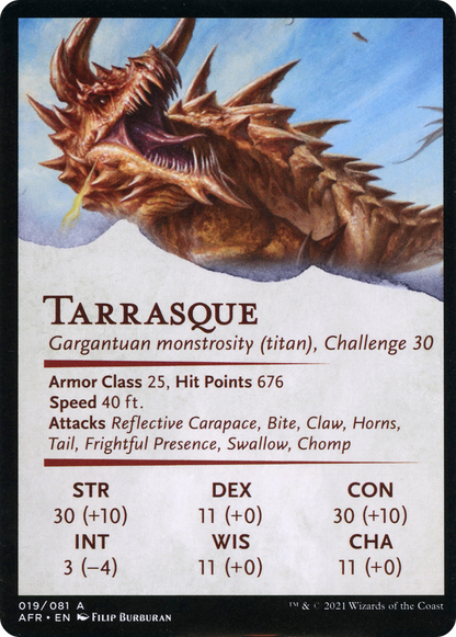 The Tarrasque // Tarrasque  [Adventures in the Forgotten Realms Art Series] (Borderless)