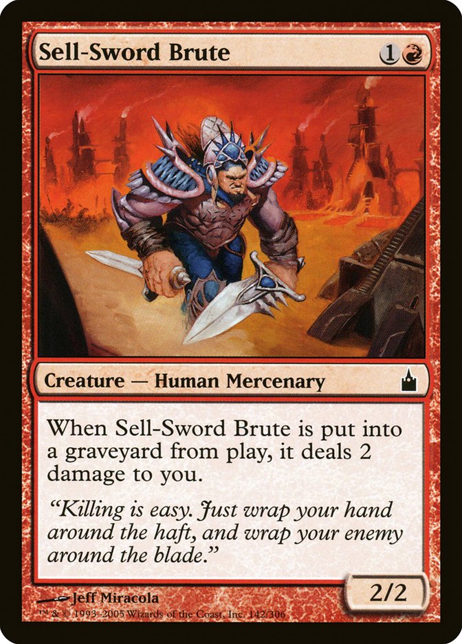 Sell-Sword Brute [Ravnica: City of Guilds] Foil