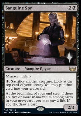 Sanguine Spy (Promo Pack) [Streets of New Capenna Promos] Foil