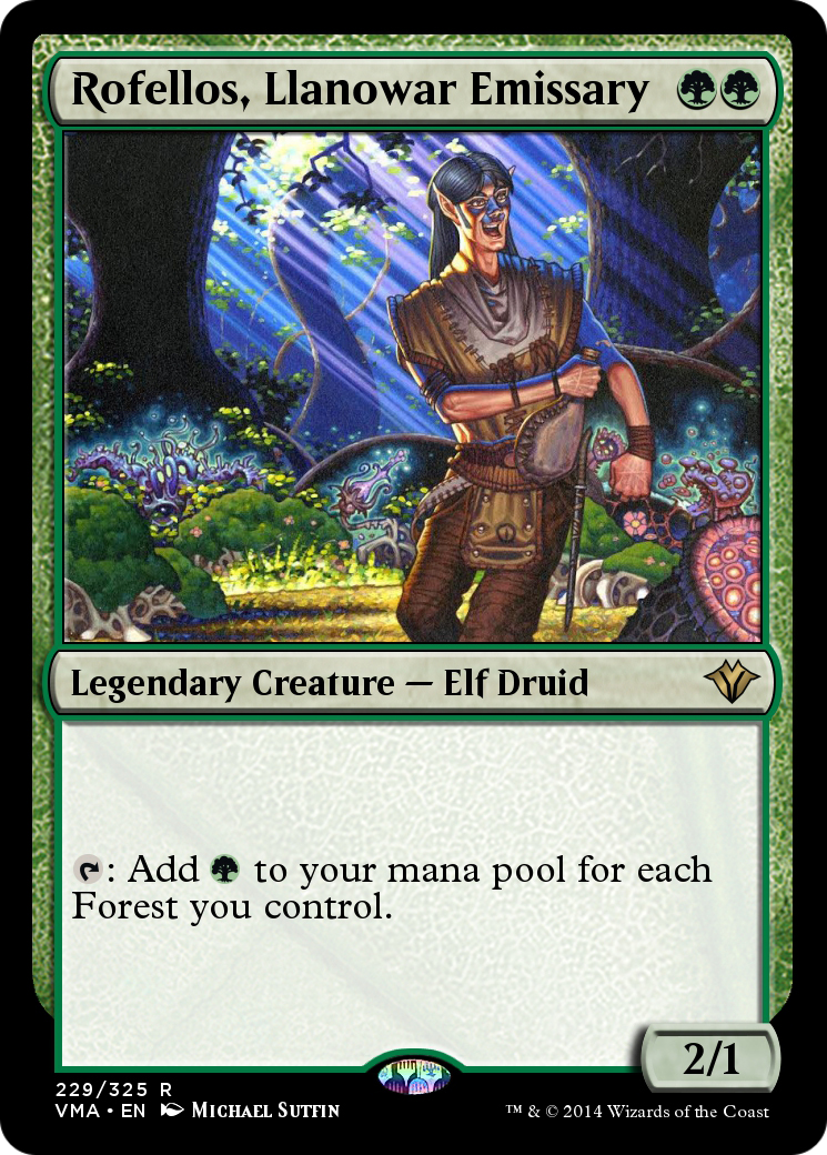 Rofellos, Llanowar Emissary  [Vintage Masters] Foil