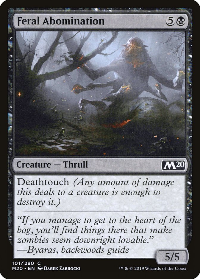 Feral Abomination [Core Set 2020] Foil