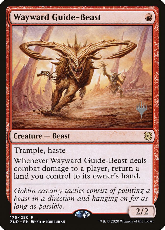 Wayward Guide-Beast (Promo Pack) [Zendikar Rising Promos] Foil