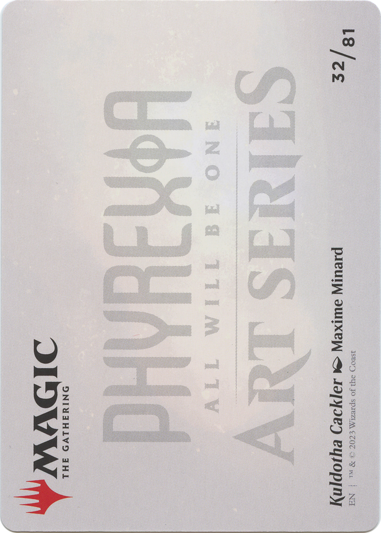 Kuldotha Cackler // Kuldotha Cackler  [Phyrexia: All Will Be One Art Series] (Borderless) Foil