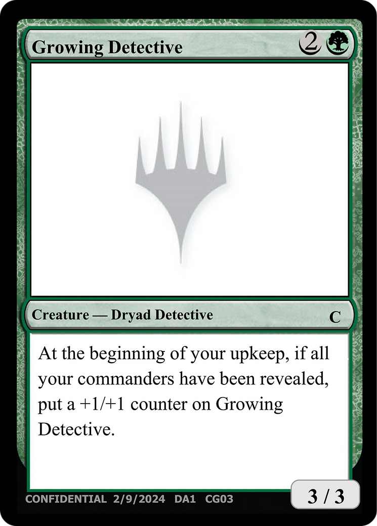 Growing Detective  [Unknown Event]