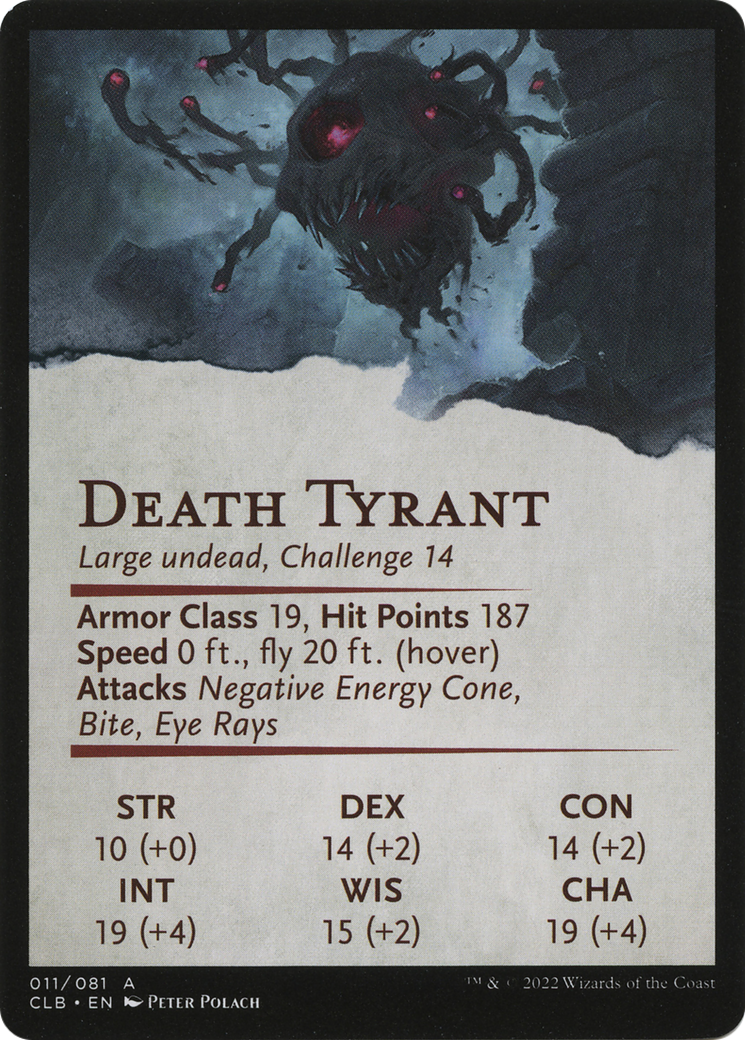 Ghastly Death Tyrant // Ghastly Death Tyrant  [Battle for Baldur's Gate Art Series] (Borderless)