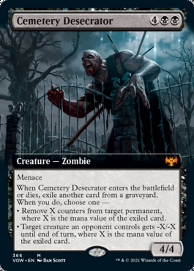 Cemetery Desecrator (Extended Art) [Innistrad: Crimson Vow] Foil