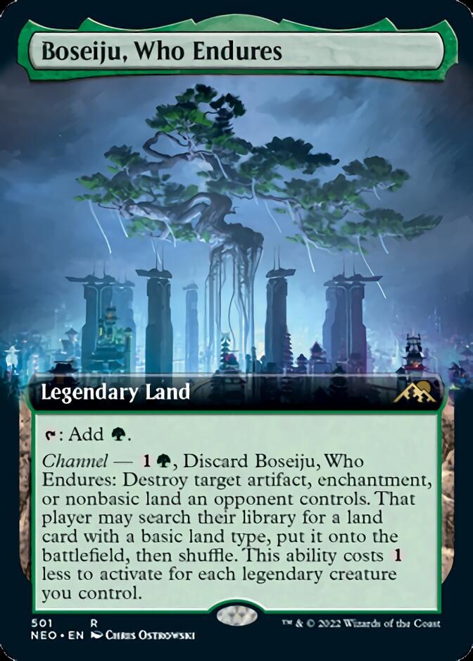 Boseiju, Who Endures (Extended Art) [Kamigawa: Neon Dynasty] Foil