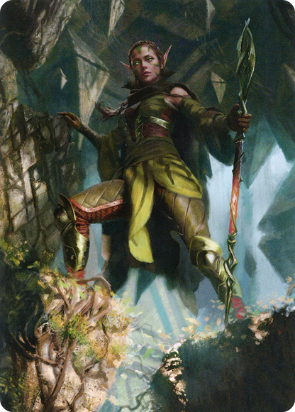 Nissa of Shadowed Boughs // Nissa of Shadowed Boughs  [Zendikar Rising Art Series] (Borderless) Foil