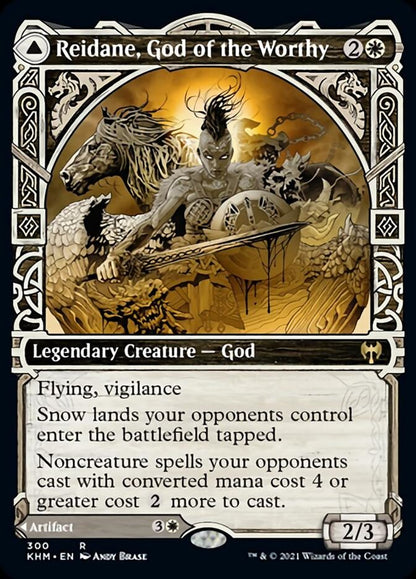 Reidane, God of the Worthy // Valkmira, Protector's Shield (Showcase) [Kaldheim] Foil