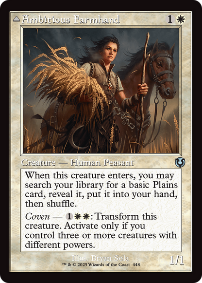 Ambitious Farmhand // Seasoned Cathar (Retro Frame) [Innistrad Remastered] Foil