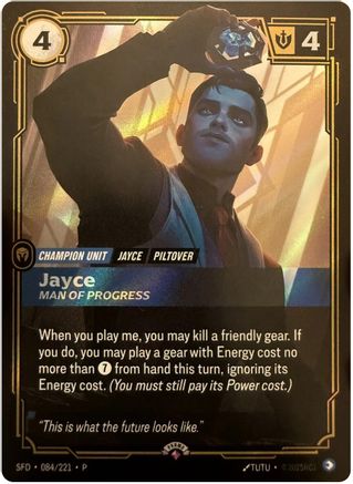 Jayce - Man of Progress (084/221) - Riftbound - [Riftbound Organized Play Promotional Cards] Foil