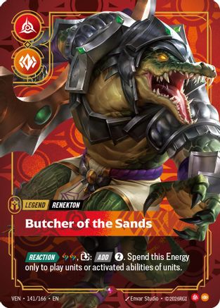 Renekton - Butcher of the Sands (141/166) - Riftbound - [Vendetta] Foil