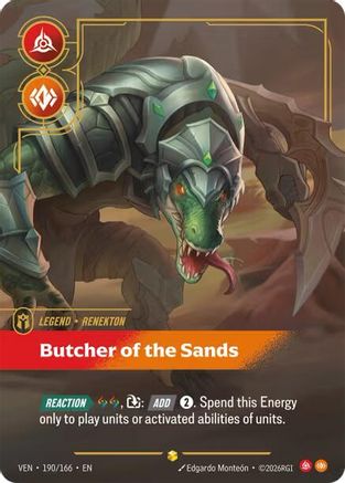 Renekton - Butcher of the Sands (Overnumbered) (190/166) - Riftbound - [Vendetta] Foil