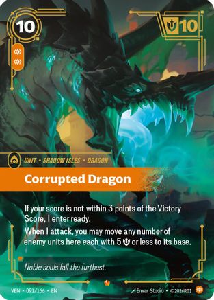 Corrupted Dragon (091/166) - Riftbound - [Vendetta] Foil