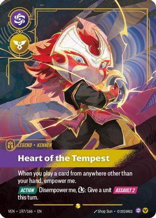 Kennen - Heart of the Tempest (Overnumbered) (197/166) - Riftbound - [Vendetta] Foil