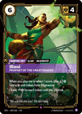 Illaoi - Prophet of the Great Kraken (109/166) - Riftbound - [Vendetta] Foil