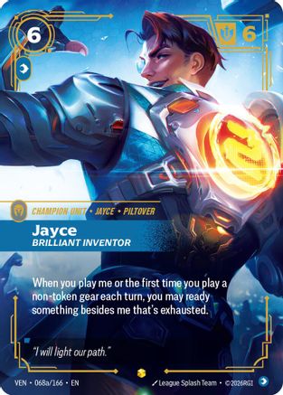 Jayce - Brilliant Inventor (Alternate Art) (068a/166) - Riftbound - [Vendetta] Foil