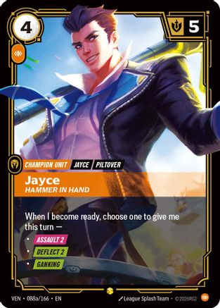 Jayce - Hammer in Hand (Alternate Art) (088a/166) - Riftbound - [Vendetta] Foil