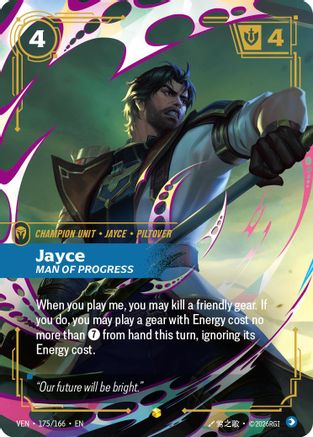 Jayce - Man of Progress (Overnumbered) (175/166) - Riftbound - [Vendetta] Foil