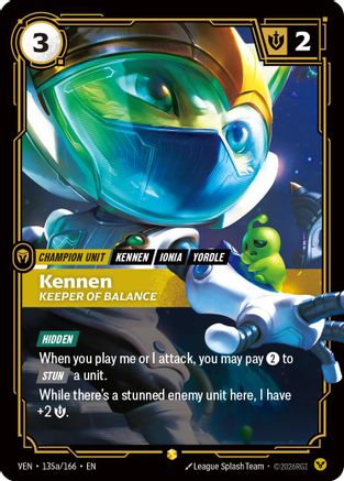 Kennen, Keeper of Balance (Alternate Art) (135a/166) - Riftbound - [Vendetta] Foil
