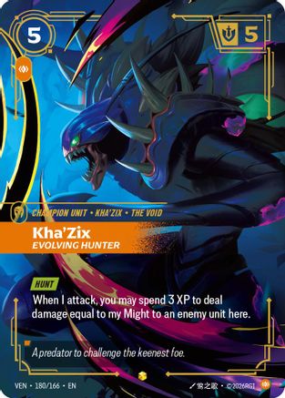 Kha'Zix, Evolving Hunter (180/166) - Riftbound - [Vendetta] Foil