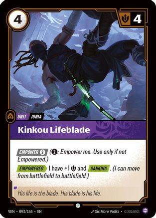 Kinkou Lifeblade (093/166) - Riftbound - [Vendetta] Foil