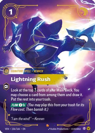 Lightning Rush (156/166) - Riftbound - [Vendetta] Foil