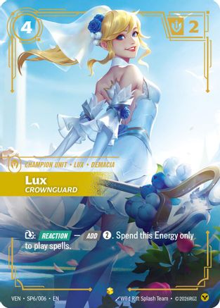 Lux, Crownguard (SP6/006) - Riftbound - [Vendetta] Foil