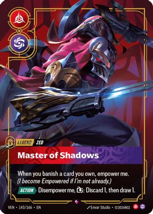 Zed - Master of Shadows (143/166) - Riftbound - [Vendetta] Foil