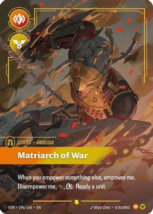 Ambessa - Matriarch of War (Overnumbered) (196/166) - Riftbound - [Vendetta] Foil
