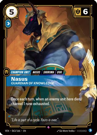 Nasus - Guardian of Knowledge (063/166) - Riftbound - [Vendetta] Foil