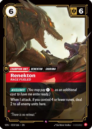 Renekton - Rage Fueled (019/166) - Riftbound - [Vendetta] Foil