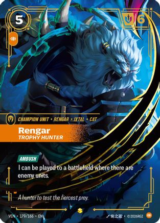 Rengar, Trophy Hunter (179/166) - Riftbound - [Vendetta] Foil
