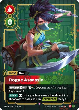 Akali - Rogue Assassin (139/166) - Riftbound - [Vendetta] Foil