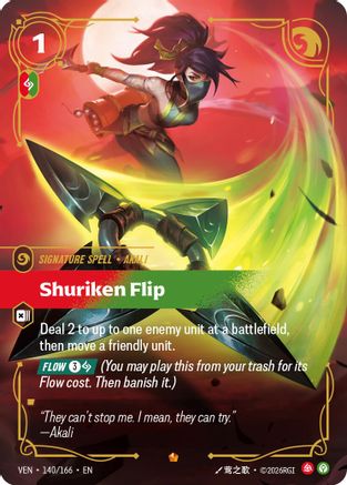 Shuriken Flip (140/166) - Riftbound - [Vendetta] Foil