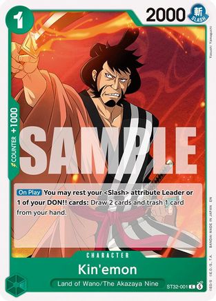 Kin'emon (ST32-001) - [Starter Deck 32: GREEN Roronoa Zoro]