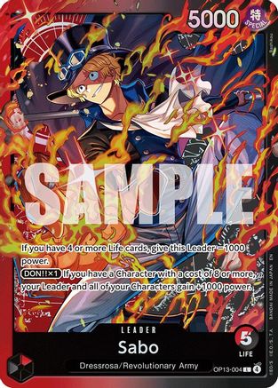 Sabo (OP13-004) (OP13-004) - [Starter Deck 35: RED/BLACK Sabo] Foil
