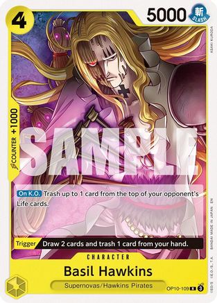 Basil Hawkins (OP10-109) - [Starter Deck 36: YELLOW Eustass"Captain"Kid]