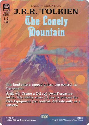 The Lonely Mountain (Borderless) (Surge Foil)  [The Hobbit] Foil