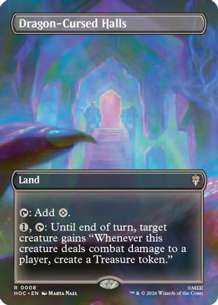 Dragon-Cursed Halls (Borderless)  [The Hobbit: Eternal-Legal] Foil