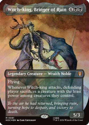 Witch-king, Bringer of Ruin (Borderless) (Surge Foil)  [The Hobbit: Eternal-Legal] Foil
