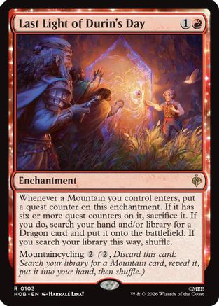Last Light of Durin's Day  [The Hobbit] Foil