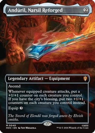 Anduril, Narsil Reforged (Borderless)  [The Hobbit: Eternal-Legal] Foil