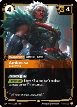 Ambessa - The Wolf (Alternate Art) (084a/166) - Riftbound - [Vendetta] Foil