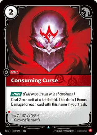Consuming Curse (010/166) - Riftbound - [Vendetta] Foil