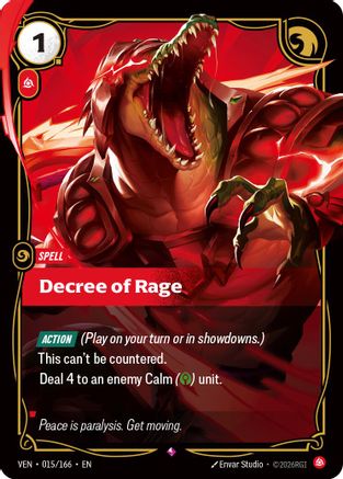 Decree of Rage (015/166) - Riftbound - [Vendetta] Foil
